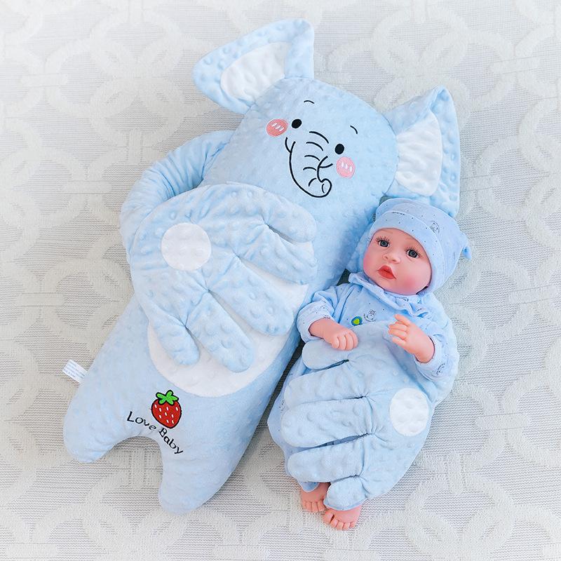 Baby Soothing Hand Hug Sleep Aid, Simulated Patting & Rocking for Anti-Startle, Infant Sleep Toy for Back & Belly Sleeping, Pacifier