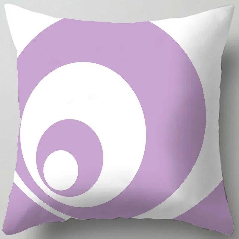 Noon Home Bedroom Decoration Rest Cushion Pillow Cover Geometric Light Luxury Digital Print Sofa Cushion Cover