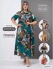 Women's Fashion Casual Printed Broken Flower Waist Bow Short Sleeve Dress