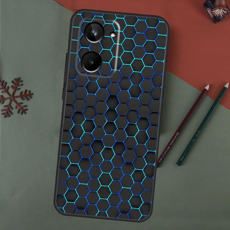 

Футуристичный неоновый чехол из углеродного волокна для Realme C75 C65 C67 C71 C63 C61 C55 C51 C53 C35 11 12 13 14 15 Pro Plus GT6 GT7 Pro Realme C71 4G