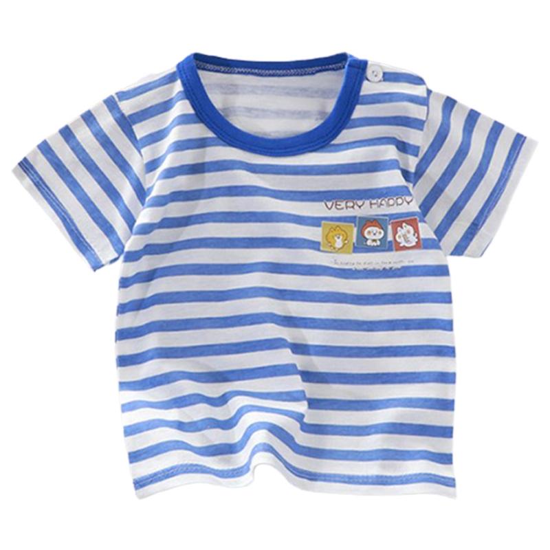 

Футболка с принтом для детей 1–10 лет, топ с круглым вырезом и короткими рукавами 90