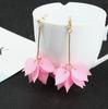 Big Blooming Flower Pendants Women's Earrings Plastic Korean Dangle Earrings boucle d'oreille brincos Wholesale Ear Zircon