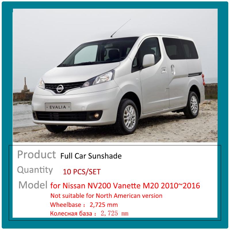 Full Cover Sunshades for Nissan NV200 Evalia Vanette Chevrolet City Express M20 2010~2016 Window Windshield Visor Mat Accessorie