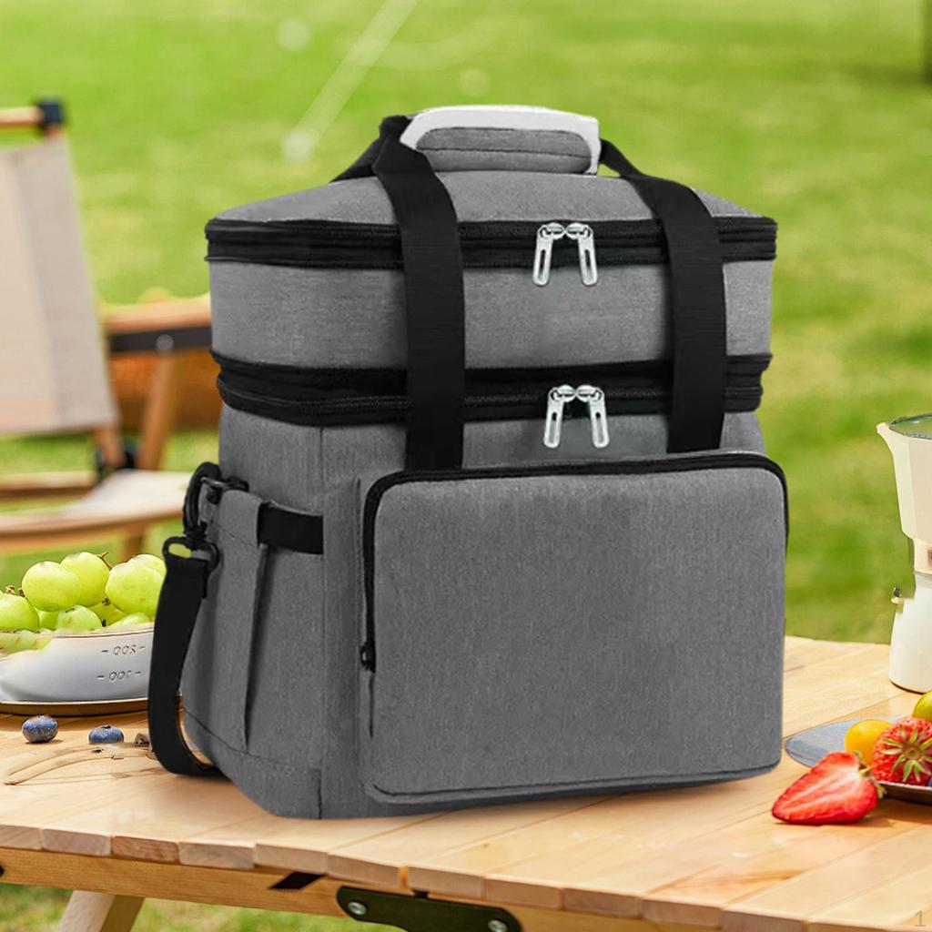 With Handle Food Shoulder Strap Portable Picnic Bag Lunch Tote for Working Fishing Travel Gym