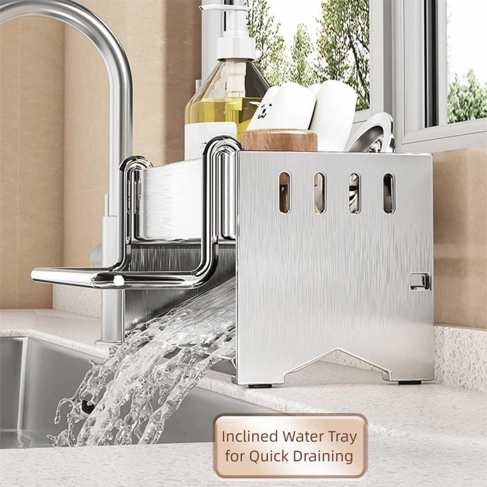 Detachable Kitchen Sink Rack Quick Dry Dishcloth Organizer Sponge Drainer Shelf  Bathroom Use