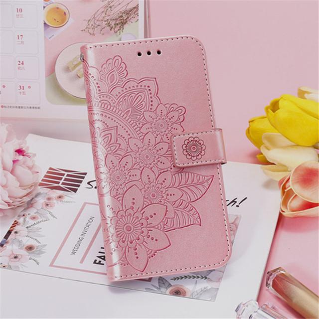 Emboss Leather Flip Phone Case For Iphone 14 13 Pro Max 11 12 Mini Xr X Xs Max 6 6s 7 8 Plus Se 2020 Luxury Wallet Bracket Cover