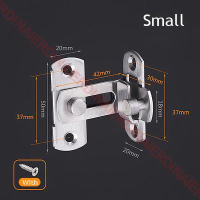 NAIERDI Stainless Steel 90/180 Degree Hasp Latches Sliding Door Chain Locks Security Hardware For Window Cabinet Hotel Home