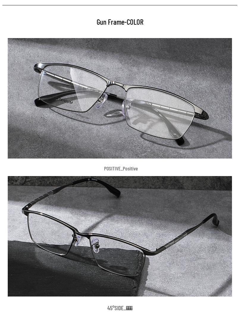 

Унисекс Квадратные Модные Оправы для Очков из Чистого Титана - Тренд Стиль Очки-плано White Lens