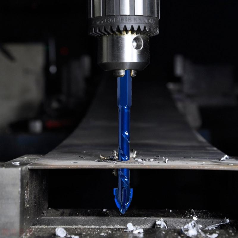 Serrated Drill with Misaligned Alloy Triangular Drill Wear-Resistant Easy to Drill Holes for Ceramic Tiles
