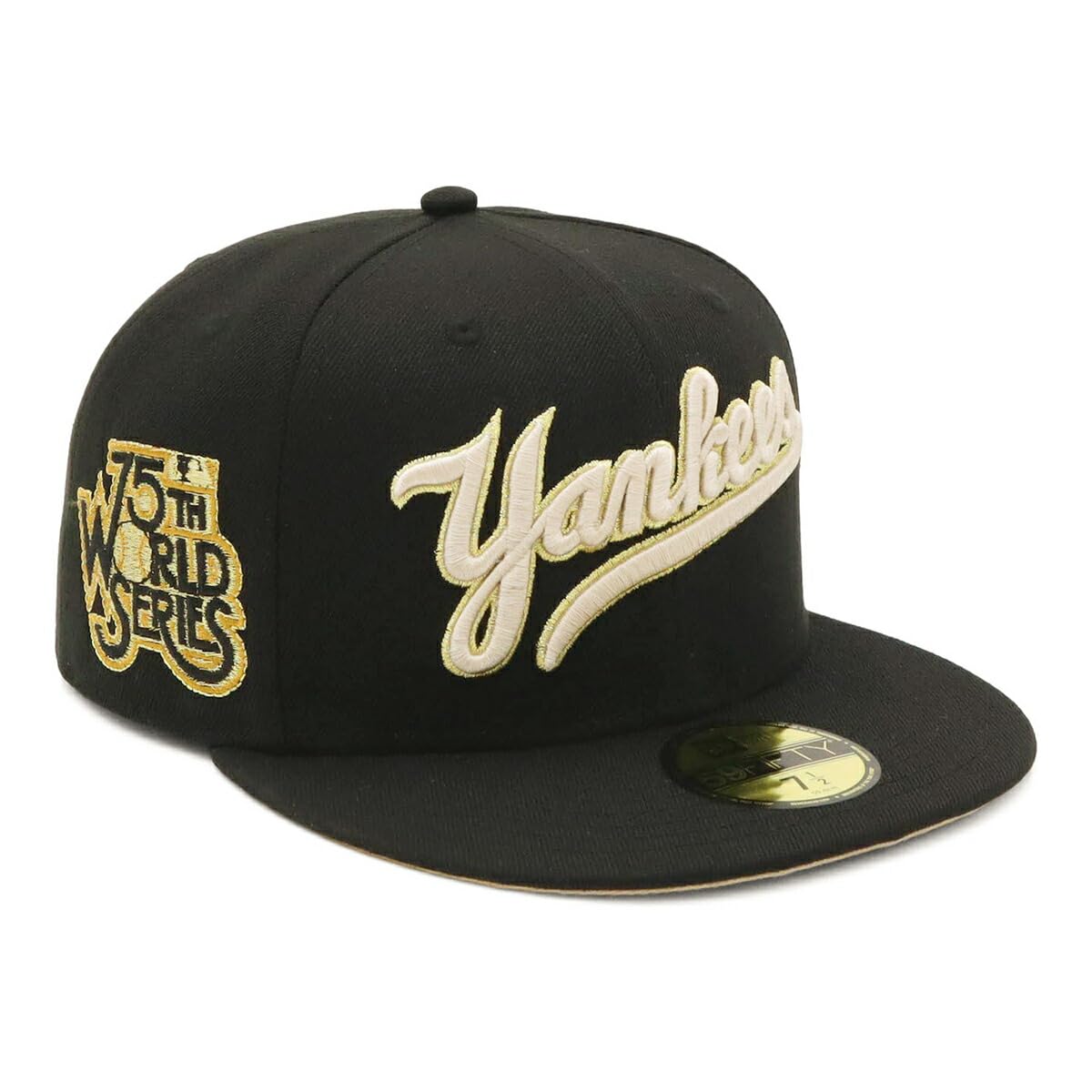 

New Era 59FIFTY Cap MLB New York Yankees NY Black Side Patch Under Exclusive to and 5950 Side Flat Summer Sun UV Stylish Hairstyle (14350710