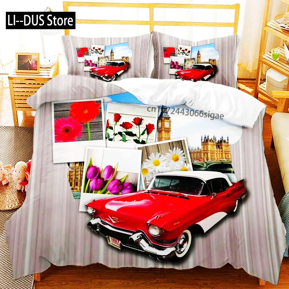 Race Car Extreme Sports Cool Car Sports Bedding Set Boys Girls Twin Queen Size Duvet Cover Pillowcase Bed Boys Adult
