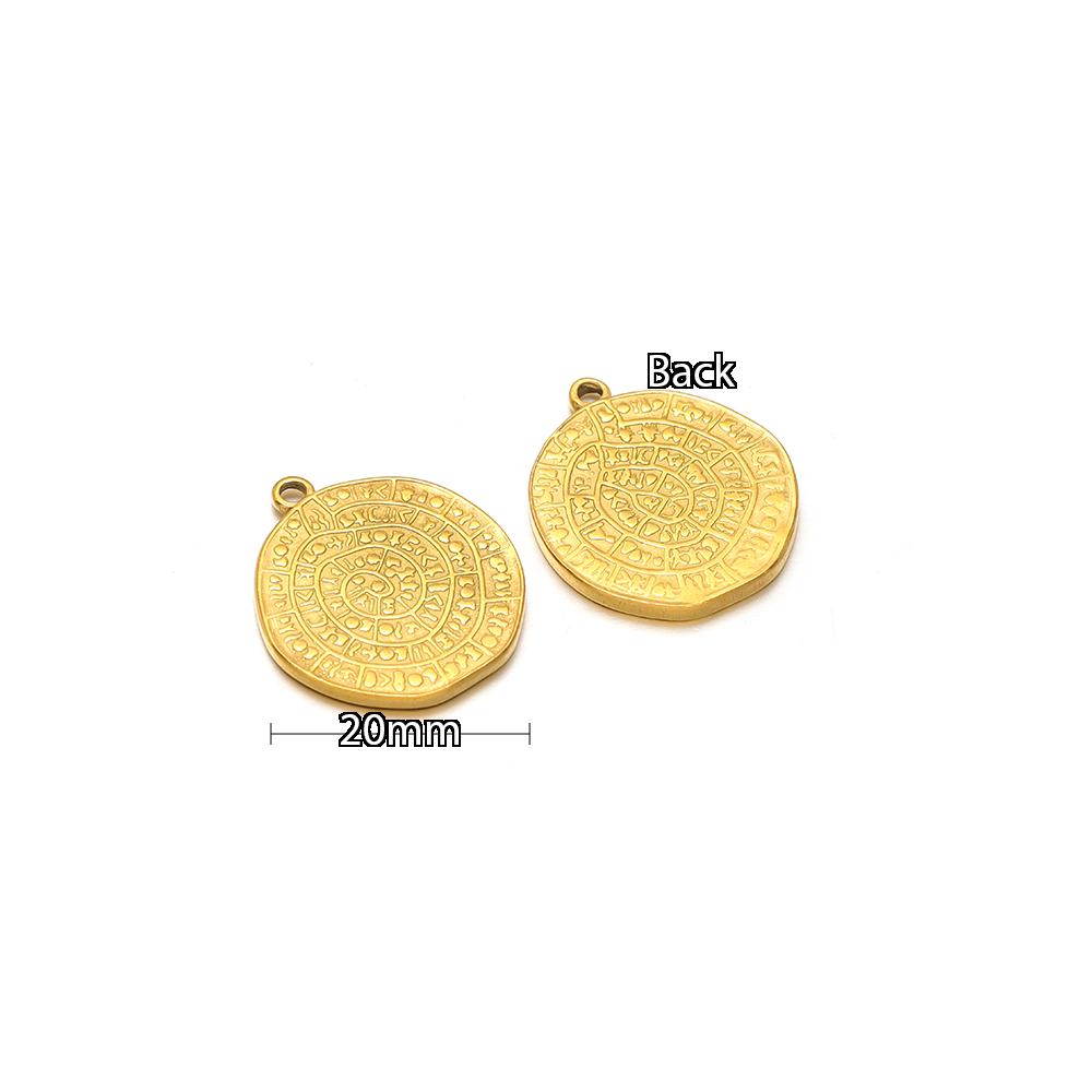 5pcs Stainless Steel Religion Ancient Scriptures Charms Tag for DIY Earrings Findings Necklace Component Jewelry Making Supplies