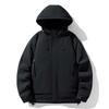 New Outdoor Windproof and Warm Thickened Hooded Winter Clothing Solid Color Tooling Jacket Down Jacket