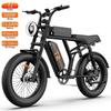 Urlife T2 Electric Bicycle 20" Fat Tire 500W Motor All Terrain Adult Electric Bike 7 Speed Dual Disc Brakes Max Load 120Kg