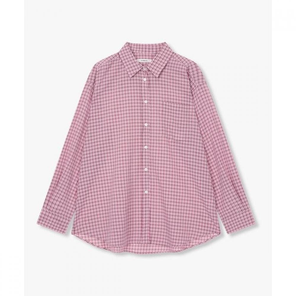 Studio Tomboy Oversized Small Check Shirt 9176221987 Pink/OS