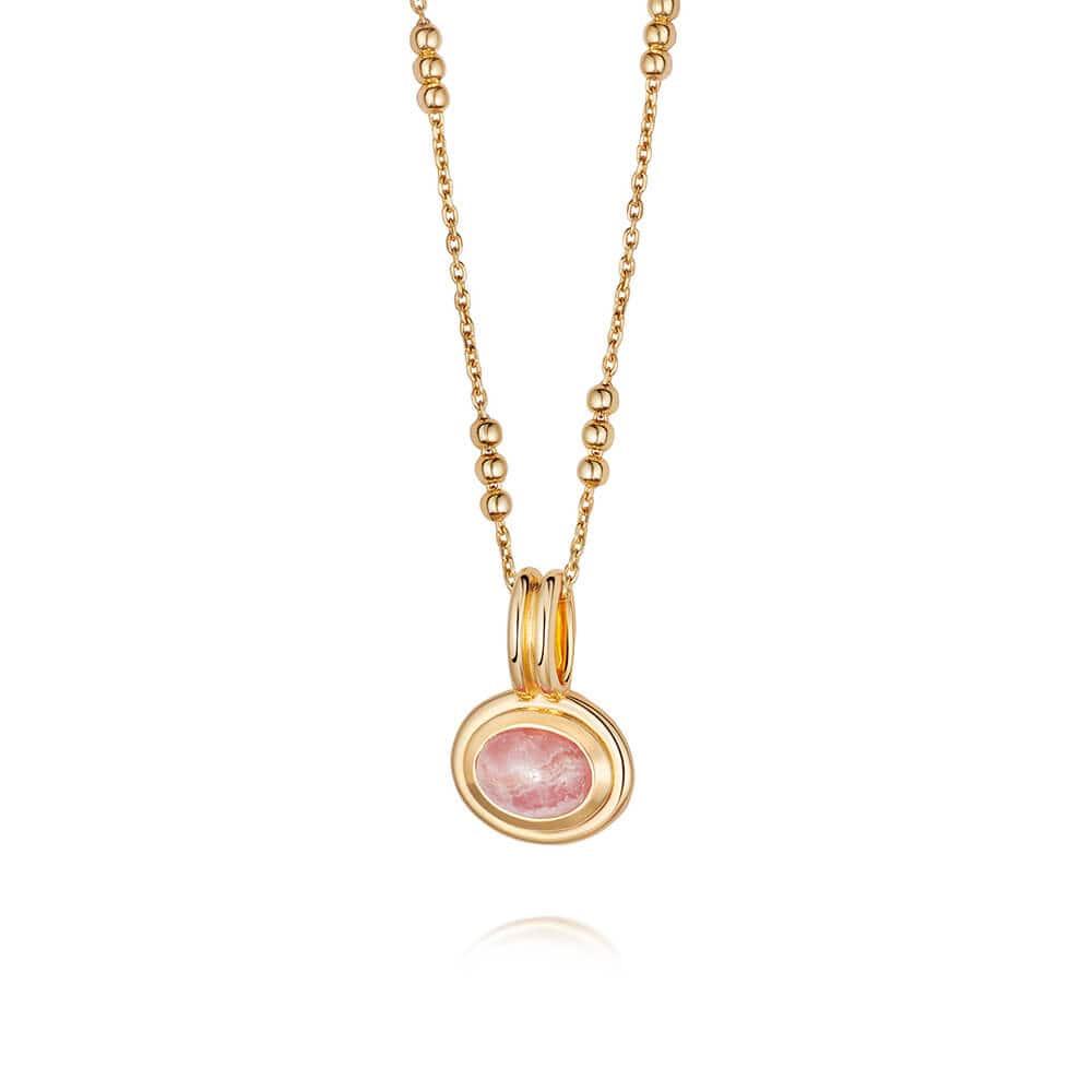 Layered Gemstone Necklace: Luxe European-American Design in Gold-Plated Copper with Jade and Moonstone Accents