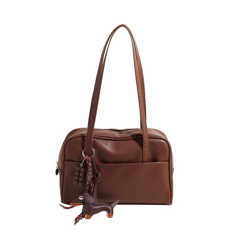 Simple bowling bag women's new large-capacity retro commuting design single shoulder pillow bag
