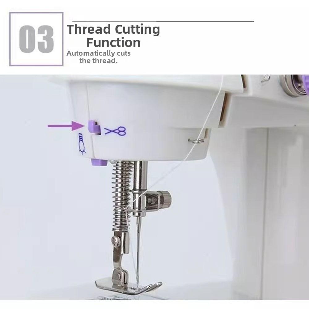 LED Light Electric Sewing Machine Dual Speed Portable Sewing Machine  Clothing Mending