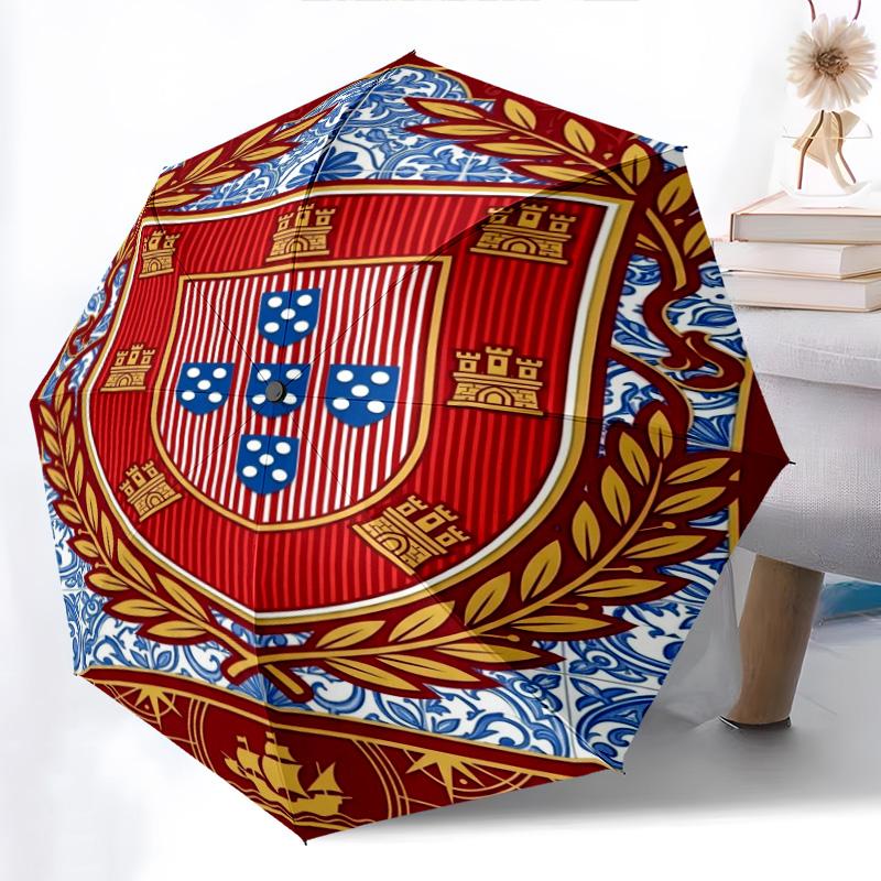 Portuguese Heritage Emblem Folding umbrella 8 paraphenoid bones Suitable for all seasons Umbrella Gift outdoor