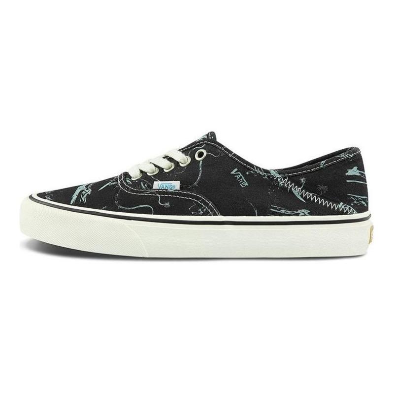 Vans Authentic SF Letter Stripe Print Low-Top Unisex Skate Shoes Black VN0A3MU642C 34.5