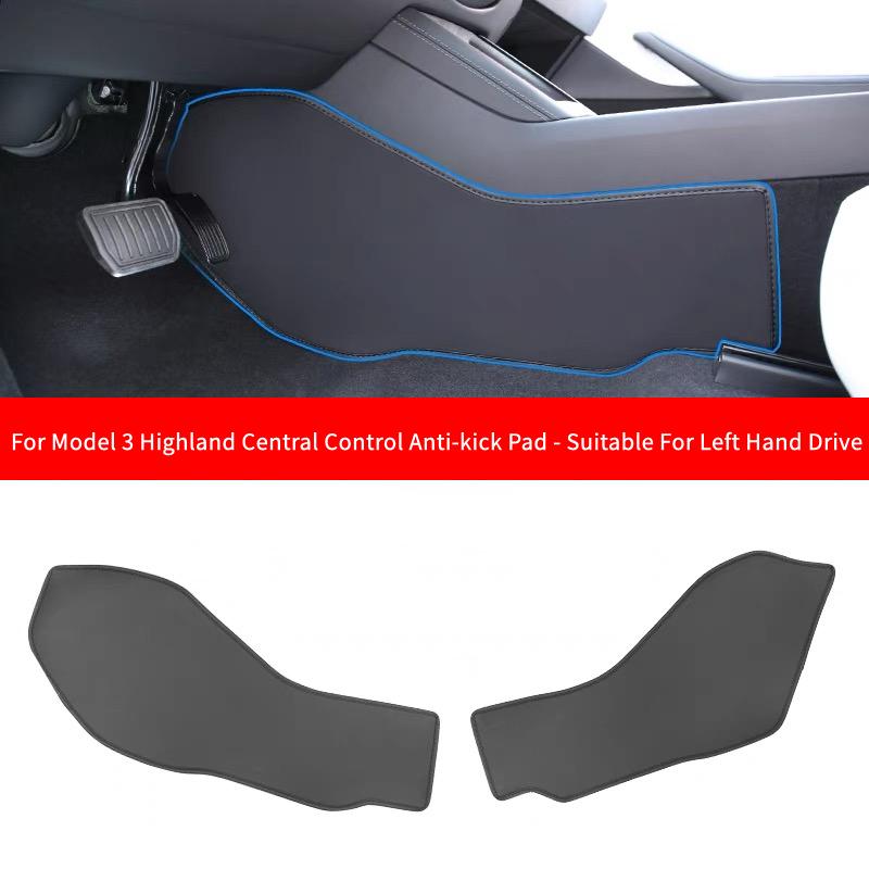 Leather Side Defense Anti-kick Pads For Tesla Model 3 Highland Central Control Anti-dirty Protective Foot Pad Car Accessories