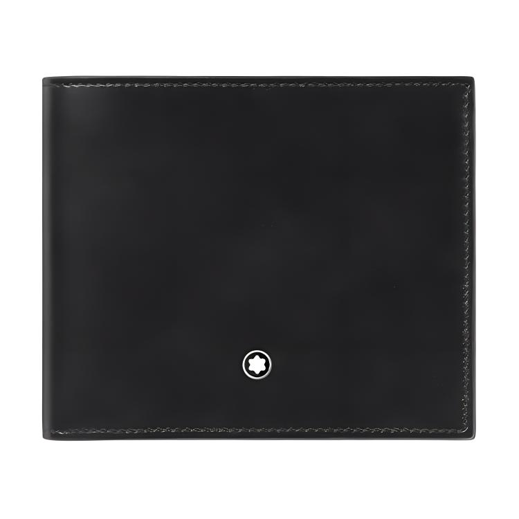 

Montblanc Meisterstück Hexagonal White Star Logo Eight Card Slots Leather Wallet Men Wallet Black 198310 Box(Basic Set+Box)