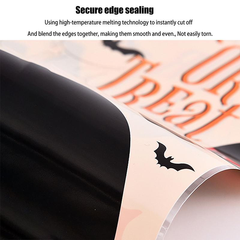 50Pcs Halloween Gift Bags Candy Cookie Packaging Bags Halloween Party Decor Supplies