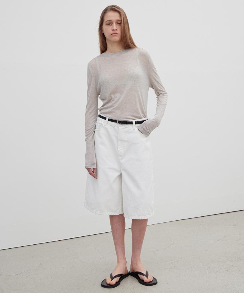Leuba Layered Long Sleeve T-Shirt - Light Gray