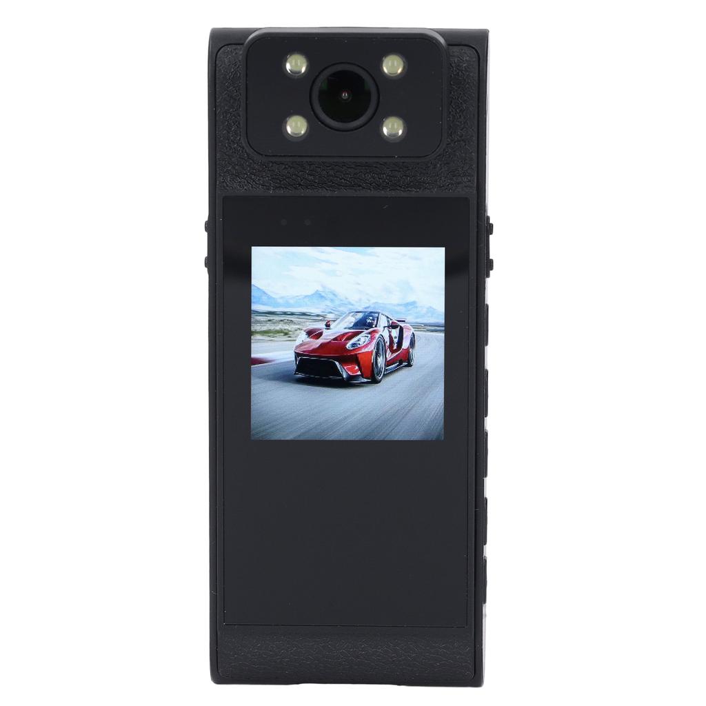 Body Worn Camera 1.55in Screen 2K Portable 180 Degree Rotatable Lens Wearable Clip On Video