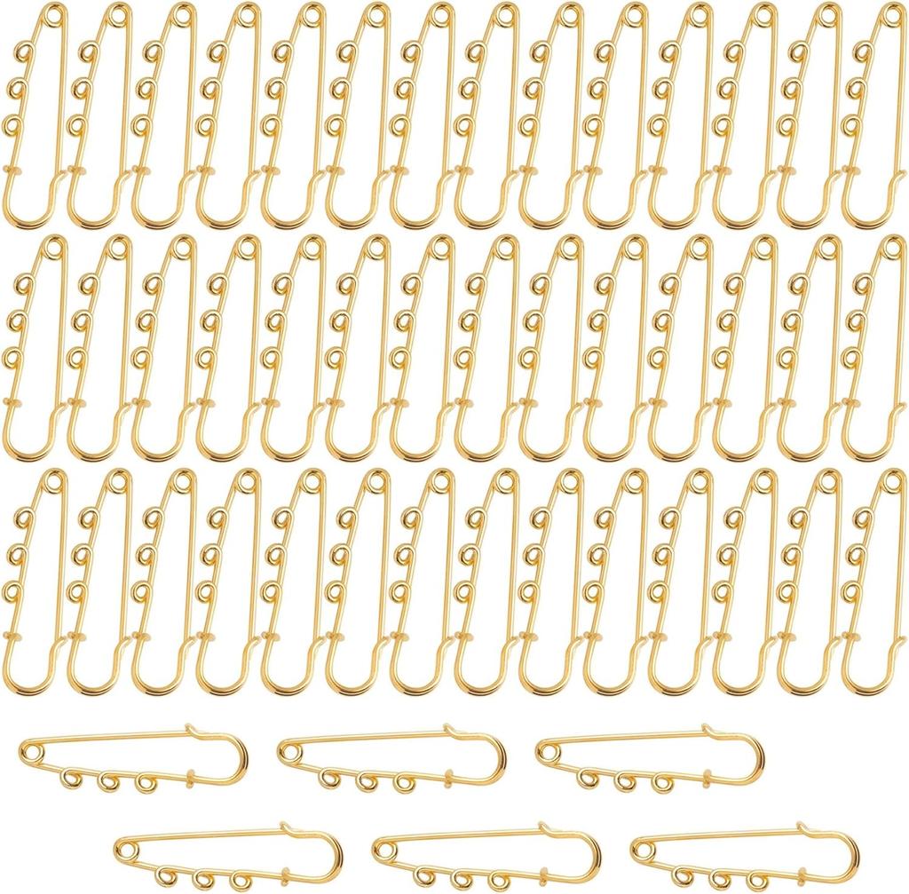 10/20 Stück Große Sicherheitsnadeln Eisen Brosche 3 Schlaufen Metall für DIY Kleidung Decken Röcke Strickstoff Handwerk Bastelzubehör