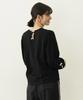 Milkfed Casual Ribbon Long Sleeve Black Women's Top,