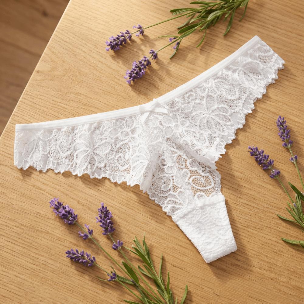 Bow Underwear for Women Low Waist Mesh Lace Briefs Fashion Lace Panties Lady
