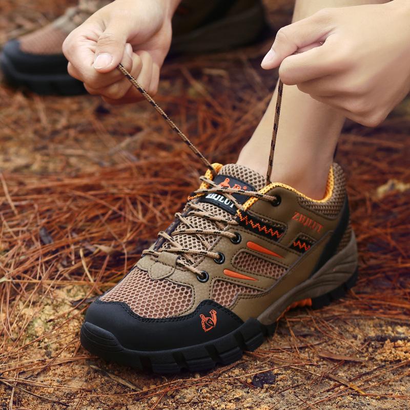 2025 Spring and Summer New Casual Outdoor Shoes Couple Mesh Shoes Hiking Shoes Rubber Hiking Sports Shoes Women
