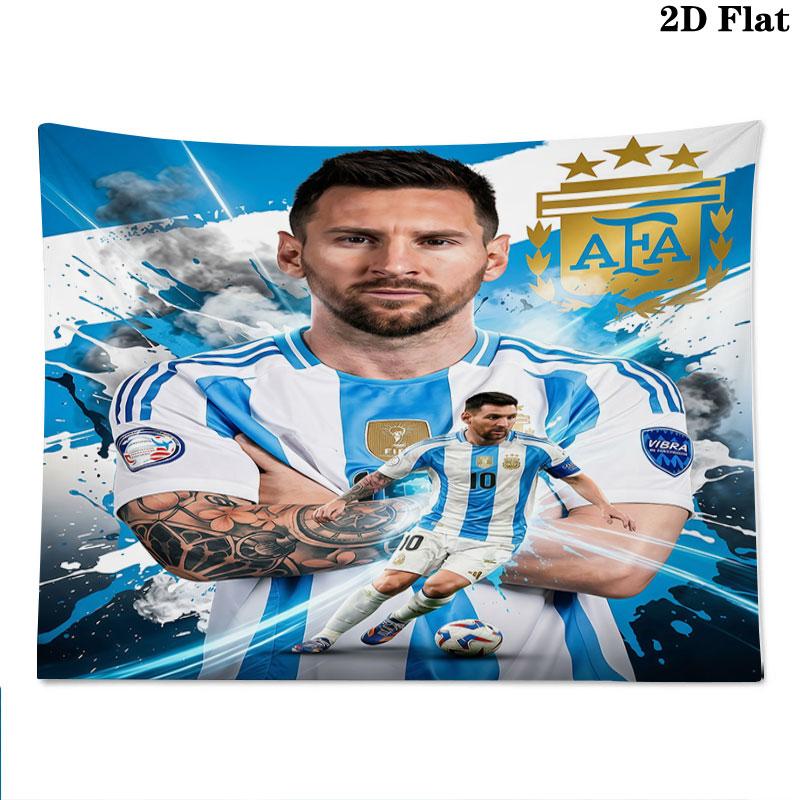 Leo Messi Wall Tapestry Aesthetic Wall Hanging Printed Fabric Blanket Decorative Tapestries for Bedroom Living Room Home Decor