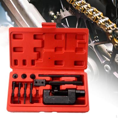 Kit d'outils de dérive-chaîne de moto, Outil robuste de séparation de maillons de chaîne avec étui de transport pour