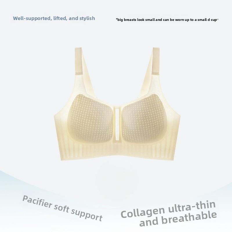 Dames Zomer Dun Stijl Grote Borst Tonen Kleine Vaste Cup IJszijde Koel Gevoel Gelei Strip Zachte Ondersteuning Verzamelen Geen Spoor Ondergoed