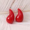 Trendy Vintage Burgundy Acrylic Drop Earrings For Women Wholesale Autumn Winter Ear Accessories