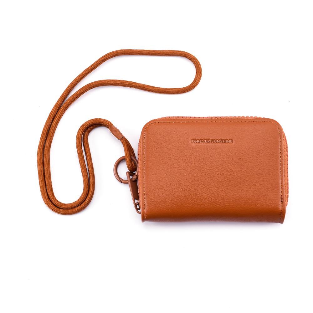 

Однотонный кошелек на шею из искусственной кожи, студенческий кошелек, портативный короткий кошелек, сумка для карт Style 7