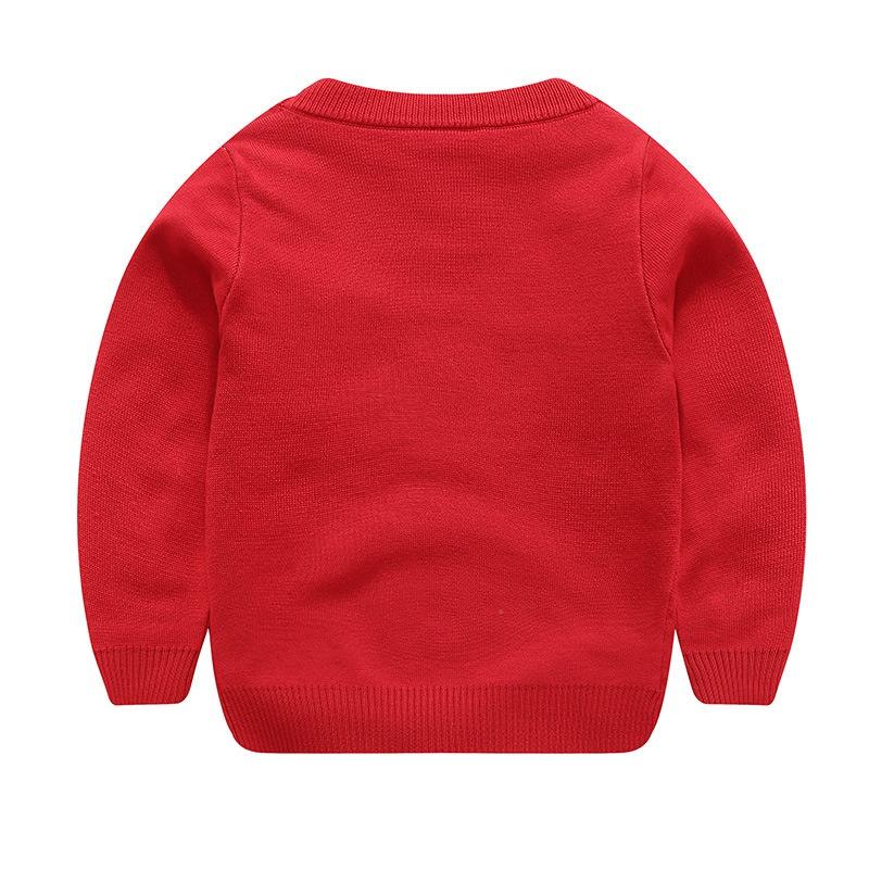 Christmas Clothes Knit Autumn Winter Korean Christmas Red Snowman Pullover Sweater Baby Boys Girls Sweater Children's Clothing