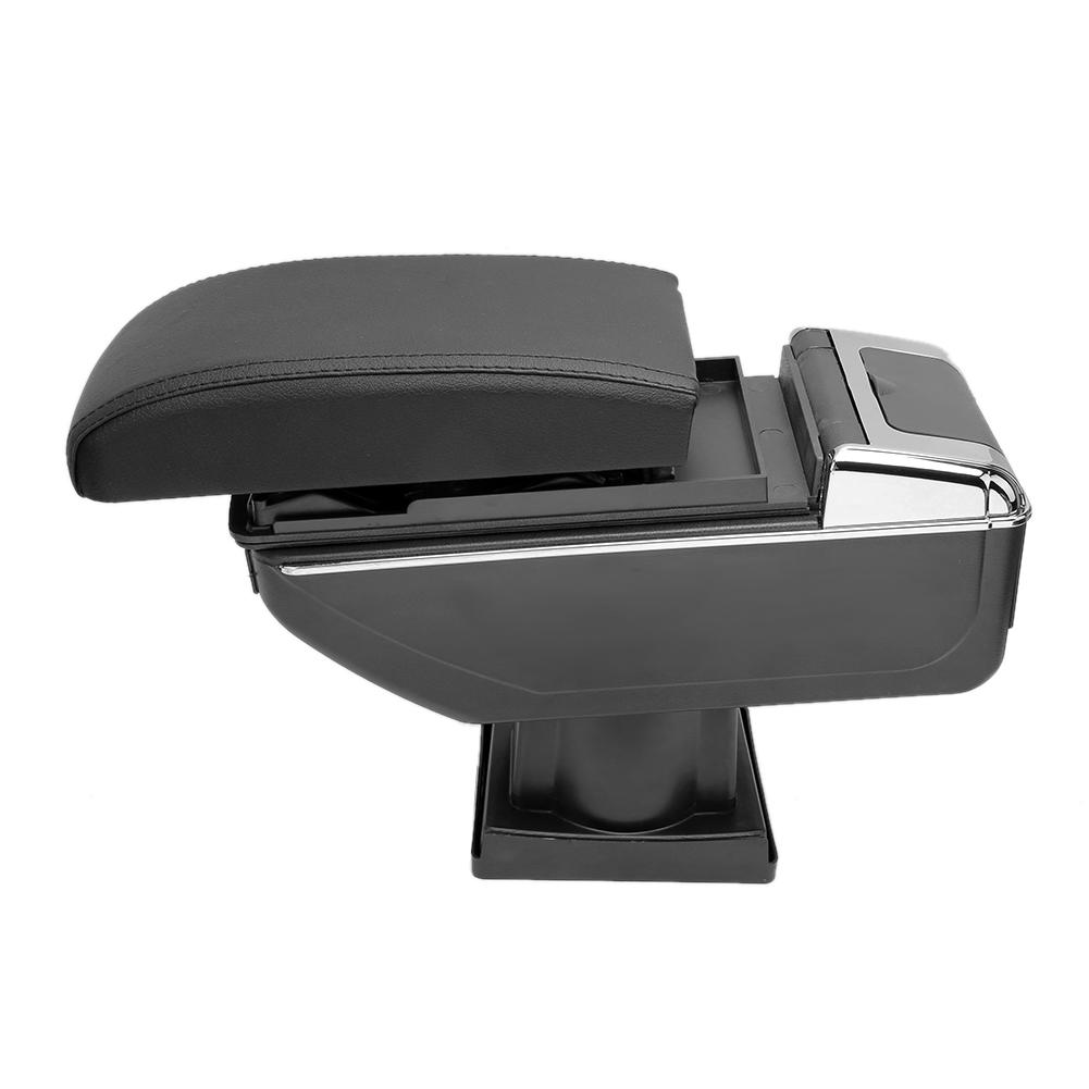 Schwarze Mittelarmlehne Aufbewahrungsbox Passend für Skoda Octavia A5 Autoinnenraumzubehör