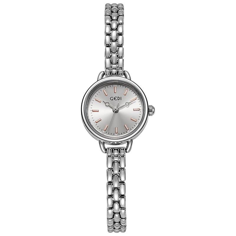 

Womens Minimalist Alloy Quartz Watch With Jewelry Clasp For Casual Wear серебряный