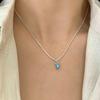 Trendy Geometric Square Zirconia Necklace for Women - High-End Versatile Clavicle Chain