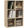 Six Cube Bookcase Oak Wood Effect