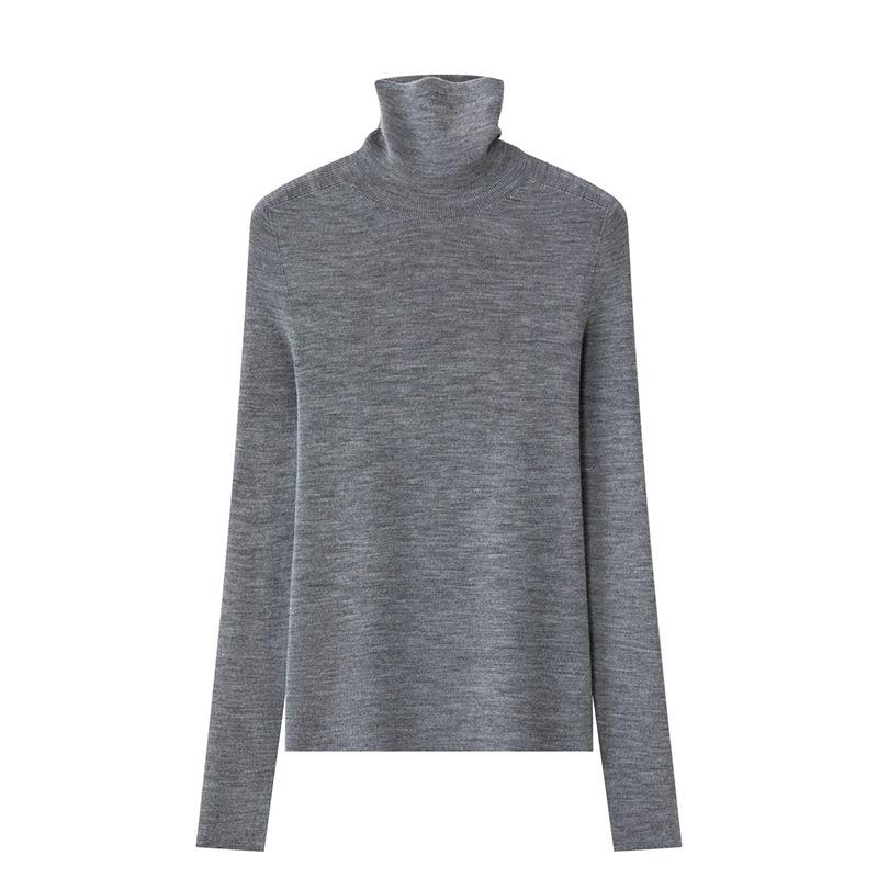High-necked worsted wool inner bottoming shirt women's early autumn new casual versatile knitted sweater
