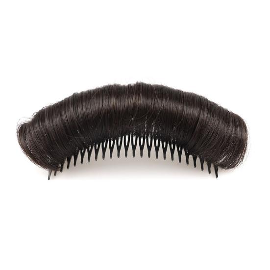 

Подушка для парика, стабильная, удобная, высокотемпературная вставка из волокна, расческа, невидимая пушистая подушечка для волос для женщин 10cm естественный