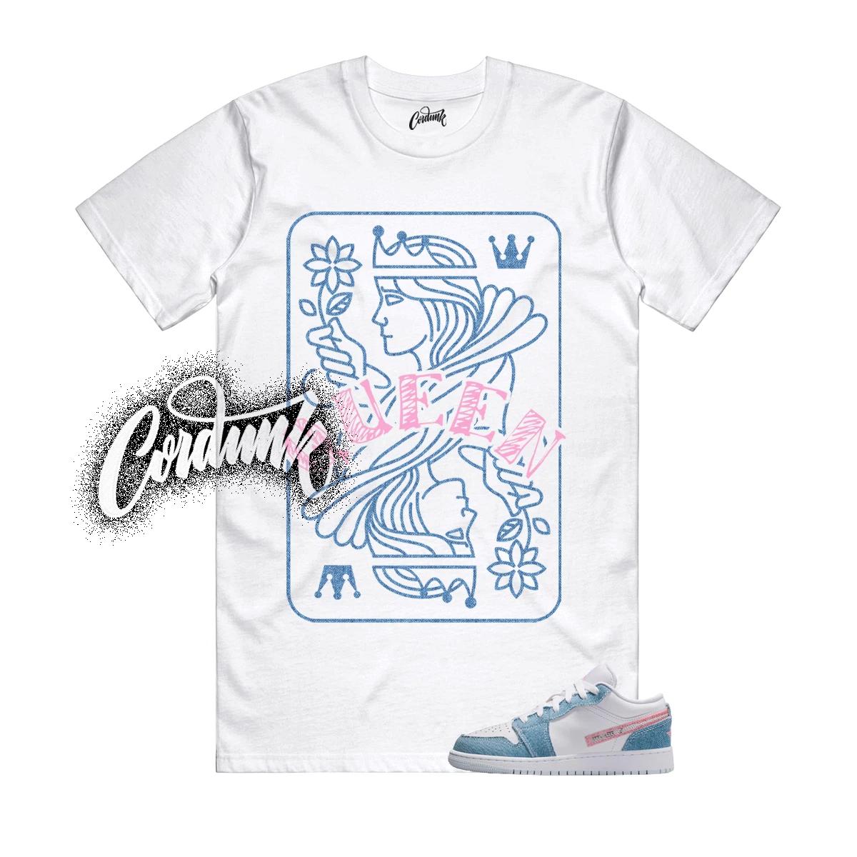 1 Cobalt Bliss Denim White Pink Glow Low T Shirt Match QUEEN 3XL