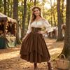 Damen Spitzen-Zweiteiler-Set (Oberteil und Rock) für Halloween-Kostüm