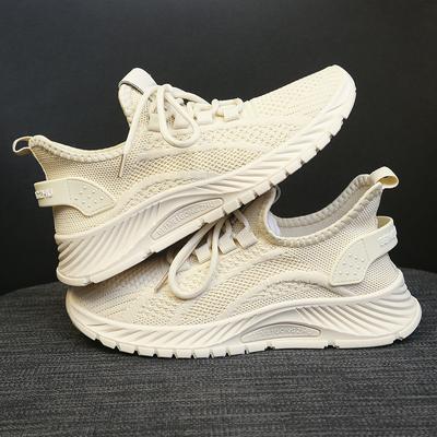 Spring New Korean Style Flying Woven Women's Shoes Ins Student Running Sneaker Female Women's Breathable Shoes Female Tennis Shoes