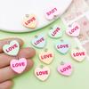 12-Color Resin Heart LOVE Letter Pendants for DIY Jewelry