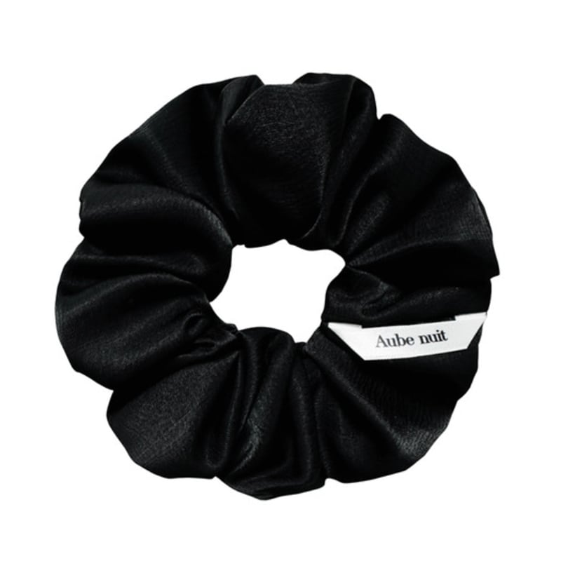 Aube Nuit L Line Luminous Black Hair Scrunchie M